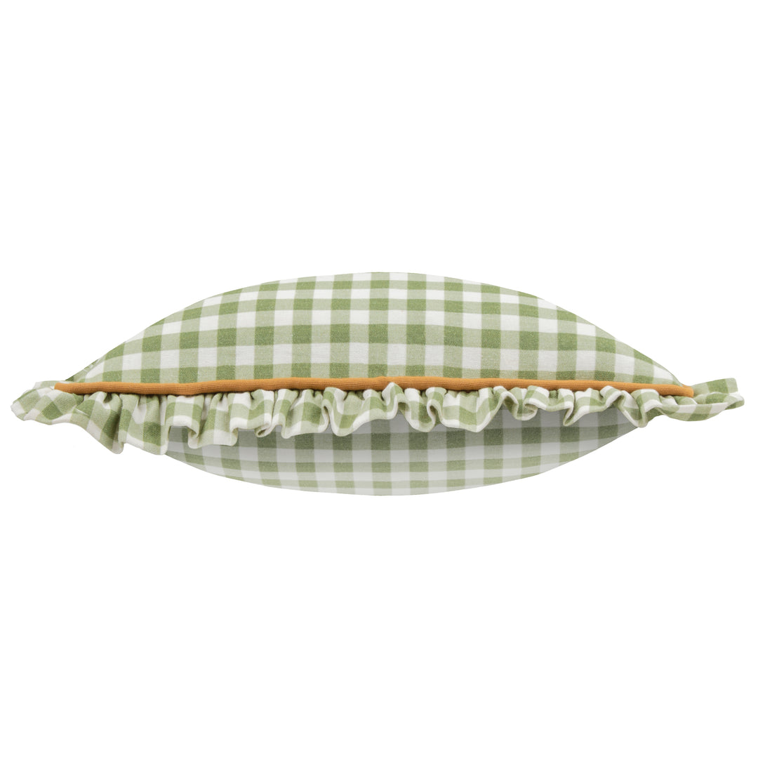 MAUDE GINGHAM 45X45 CUSHION CASE SAGE