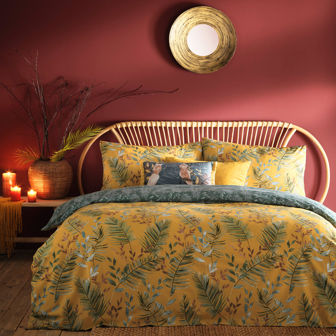 Mazari Db Duvet Set Mustard