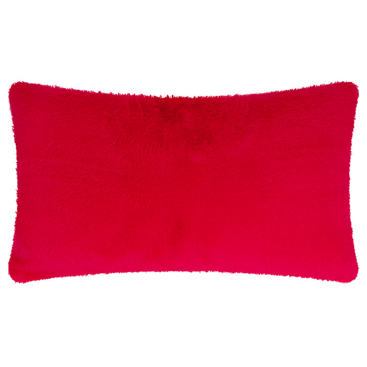 Merry And Bright Fur Stripe 30x50 Cushion Case Red/Pink - image 2