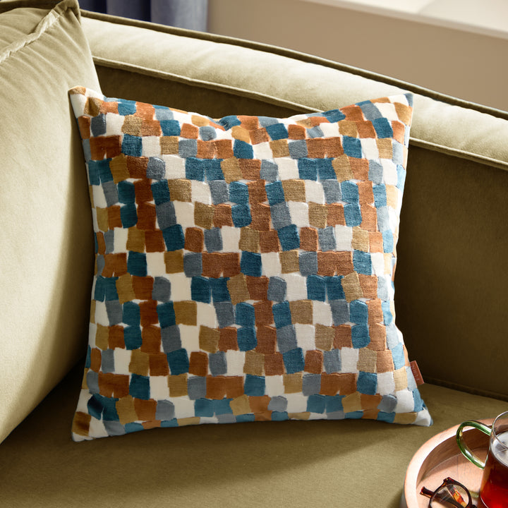 Metro Blocks 45x45 Cushion Case Ginger