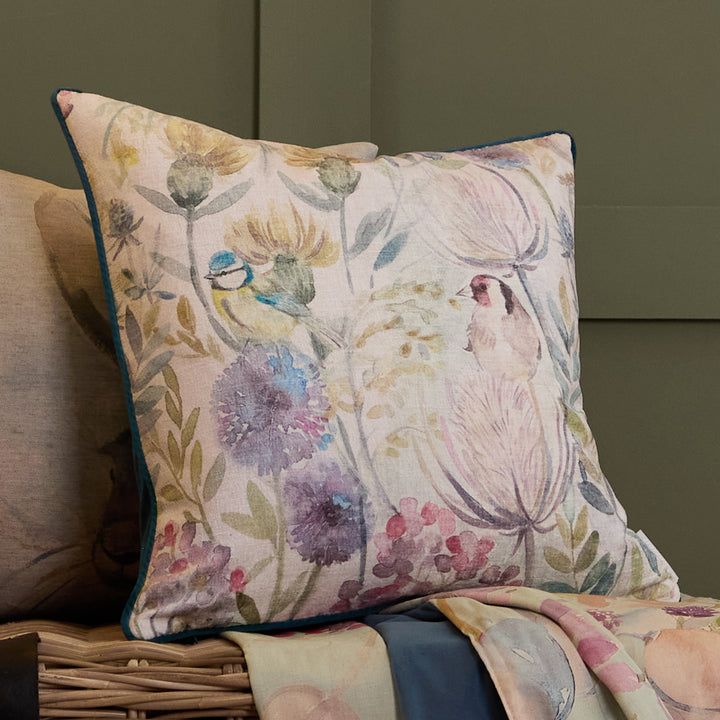 MORNING CHORUS 50X50 CUSHION CASE CREAM