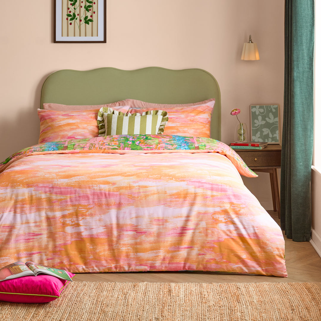 Meadow Escape Single Duvet Set Green/Pink - image 2