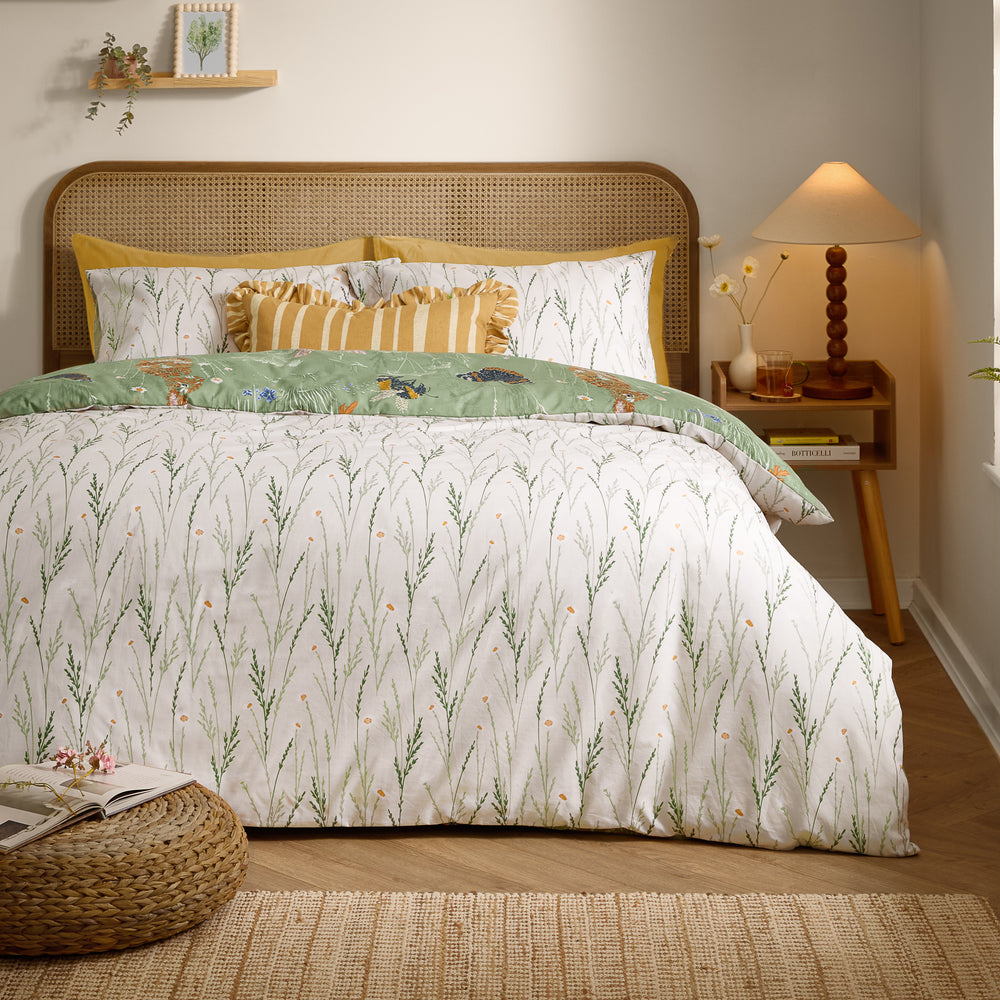 Meadow Flora King Duvet Set Green - image 2