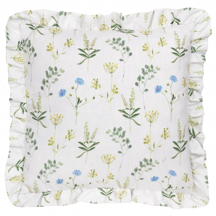 MEADOW 50X50 CUSHION CASE WHITE/CORNFLOWER