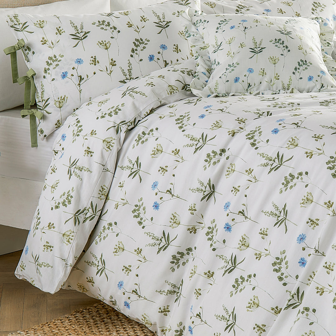 Meadow King Size Duvet Set Soft White/Cornflower - image 3