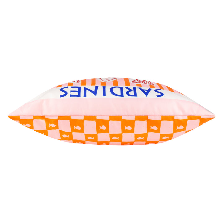 Mediterranean Sardines 45x45 Outdoor Cushion Case Pink/Orange - image 4