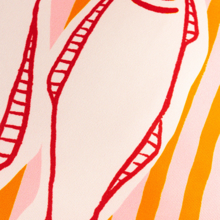 Mediterranean Sardines 45x45 Outdoor Cushion Case Pink/Orange - image 5