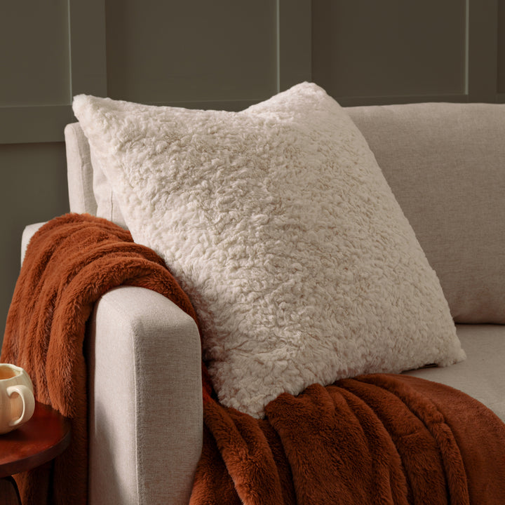 MEGEVE 55X55 CUSHION CASE ECRU