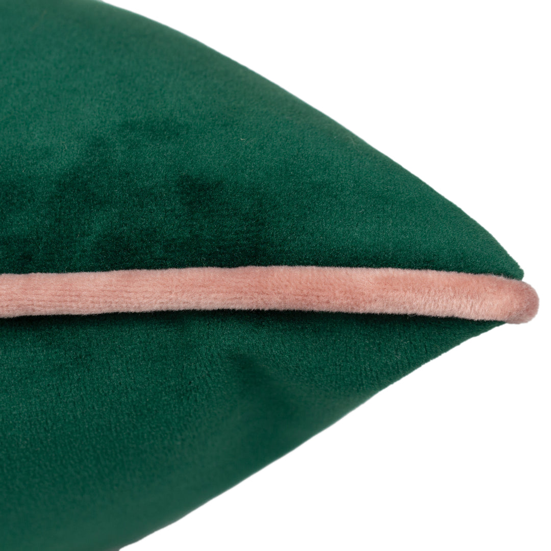 MERIDIAN 55X55 CUSHION CASE EMERALD/BLUSH