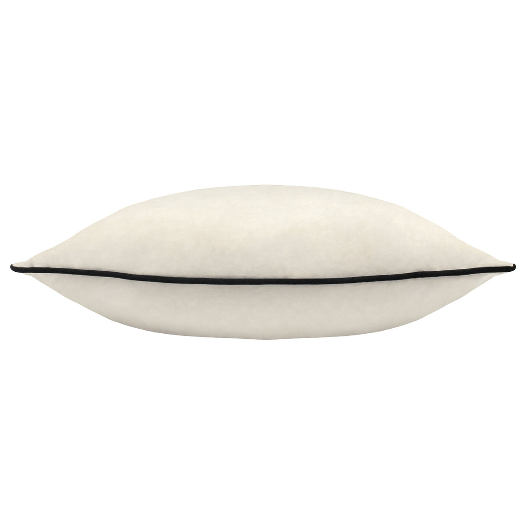 MERIDIAN 55X55 CUSHION CASE IVORY/BLACK