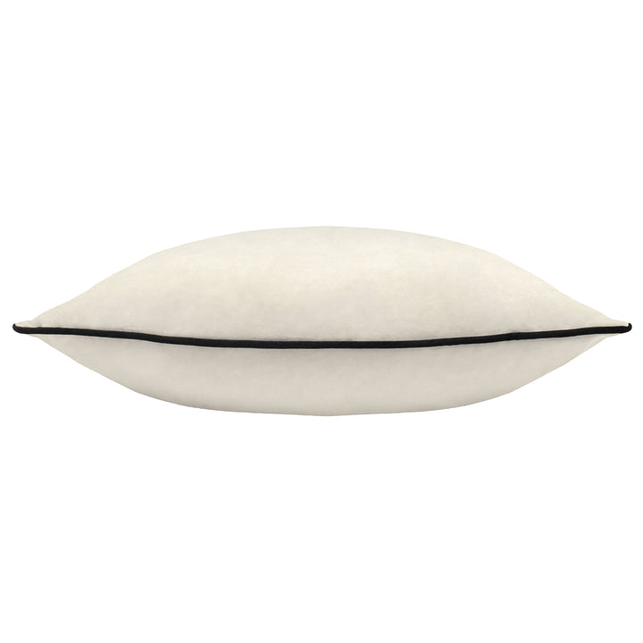 MERIDIAN 55X55 CUSHION CASE IVORY/BLACK