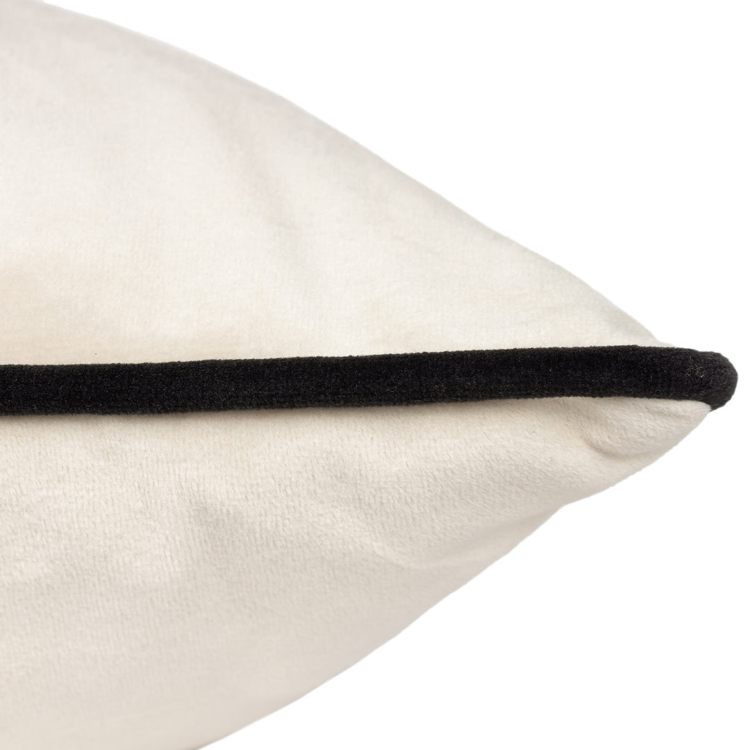 MERIDIAN 55X55 CUSHION CASE IVORY/BLACK