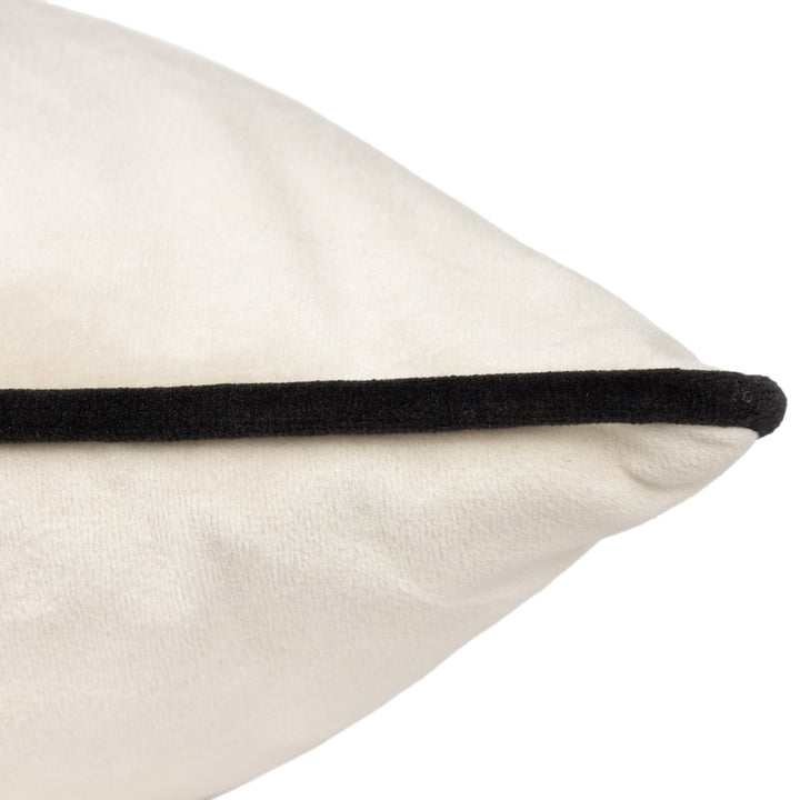 MERIDIAN 55X55 CUSHION CASE IVORY/BLACK