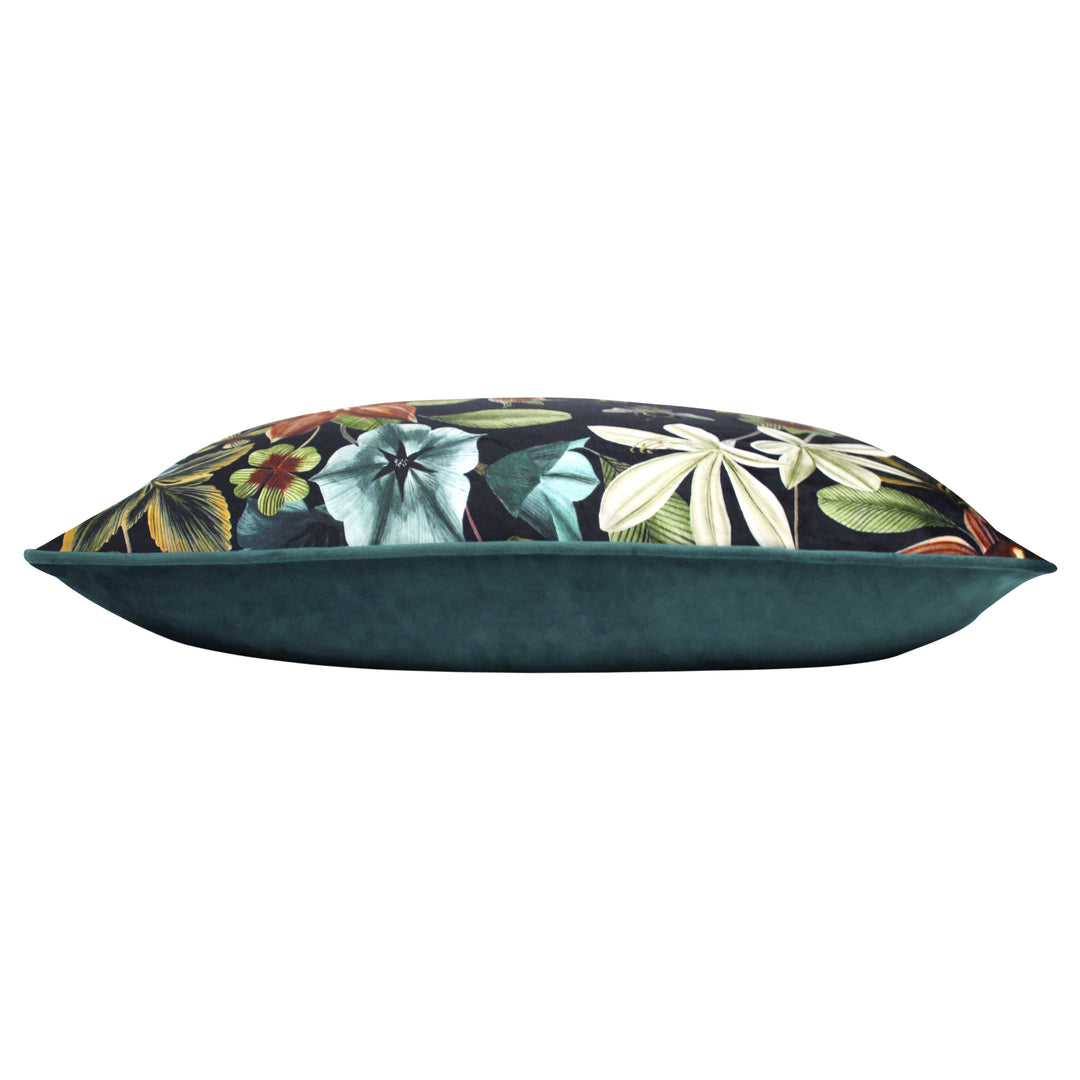 MIDNIGHT GARDEN AQUILEGIA 40X60 CUSHION COVER TEAL