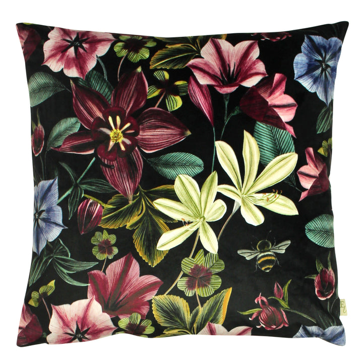 MIDNIGHT GARDEN AQUILEGIA 43X43 CUSHION COVER SHIRAZ
