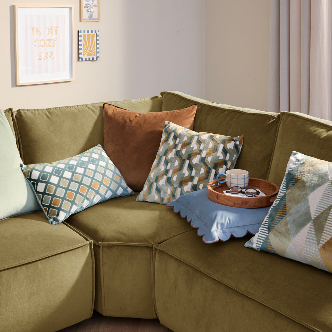 Metro Harlequin 50x50 Cushion Case Green - image 5