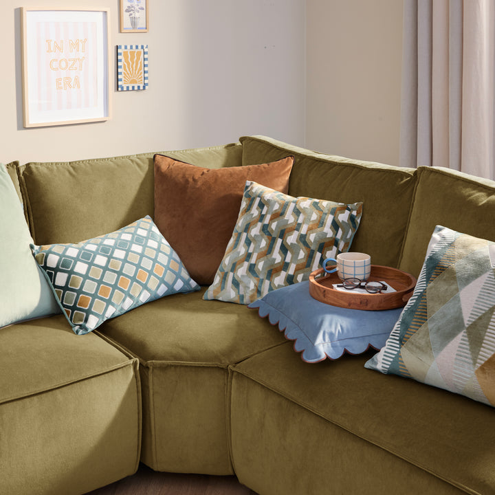 Metro Harlequin 50x50 Cushion Case Green - image 5