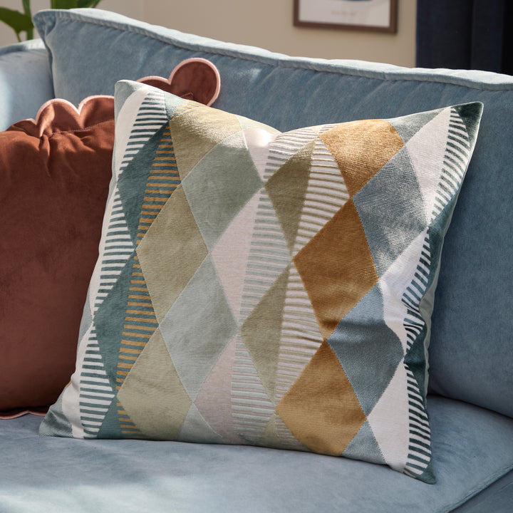 Metro Harlequin 50x50 Cushion Case Green