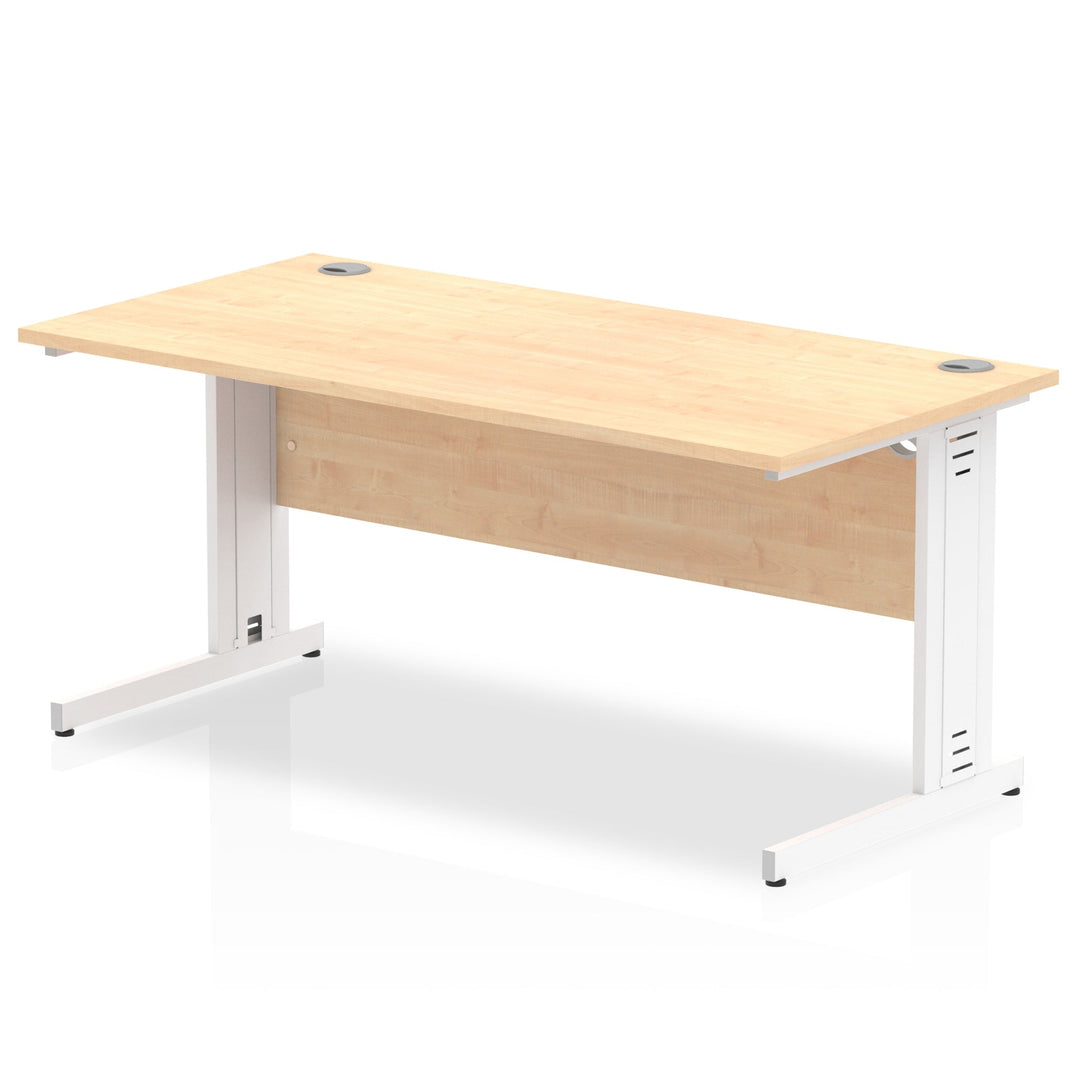 Impulse 1600mm Straight Desk Cable Managed Leg