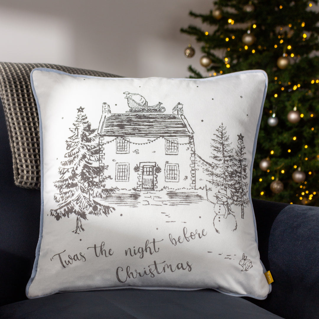 Midwinter Toile 43x43 Cushion Case Snow - image 4