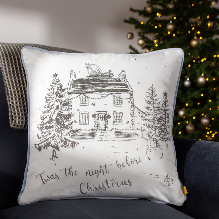 Midwinter Toile 43x43 Cushion Case Snow - image 4
