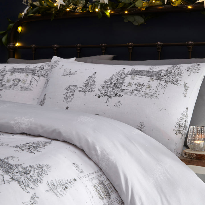 Midwinter Toile Super King Duvet Set Snow - image 2