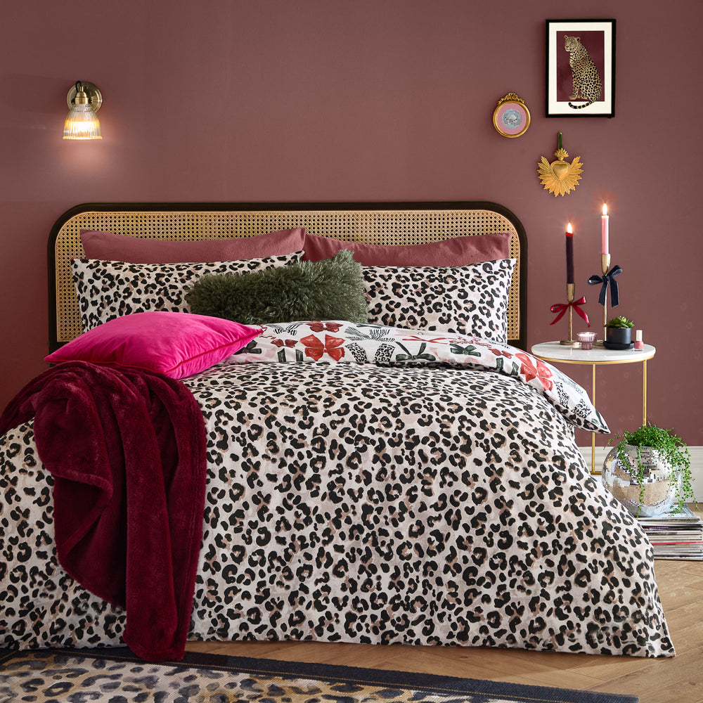 Mila Bows King Duvet Set Leopard - image 2