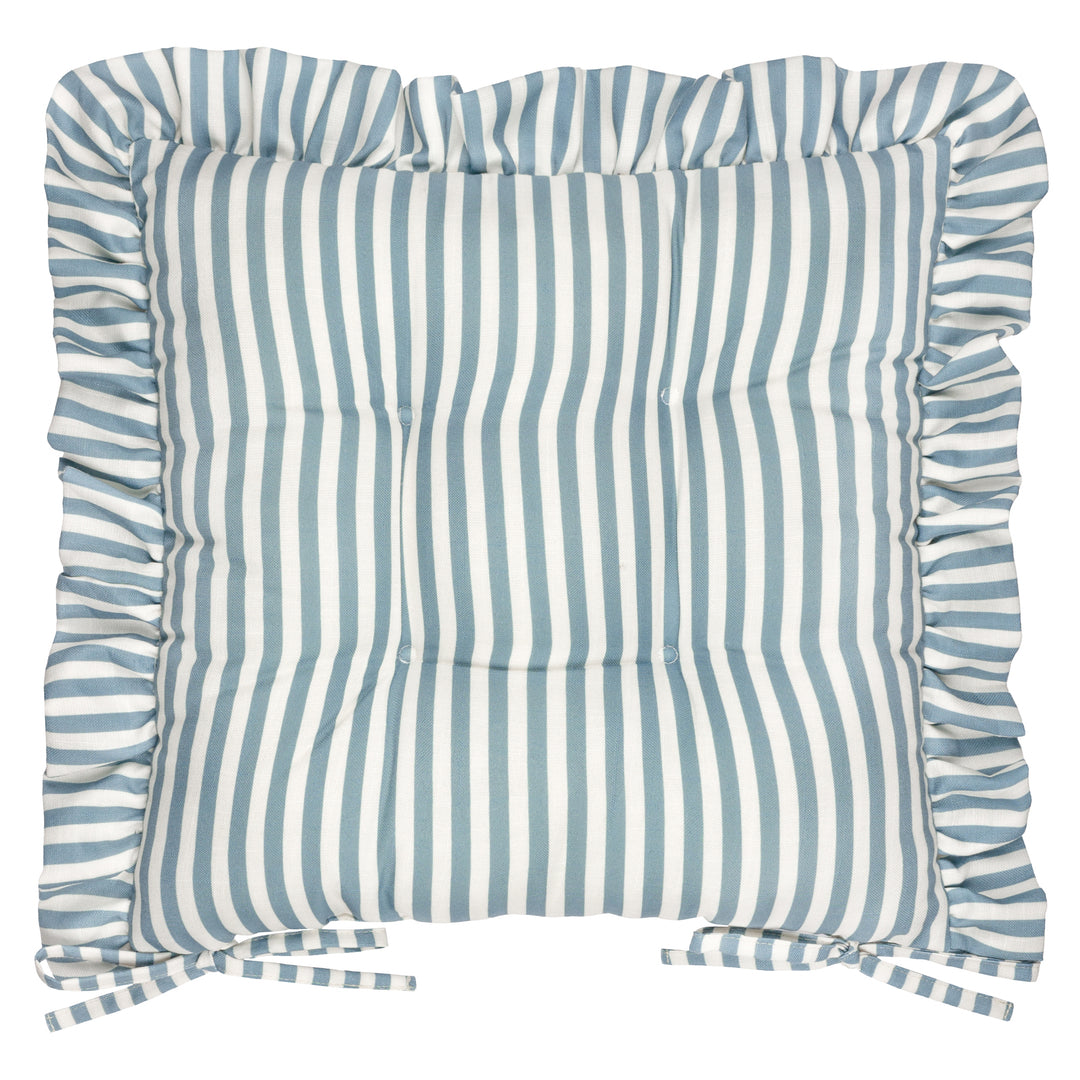 Millie Ruffle 2 Pack 40x40 Seat Pads Blue - image 3