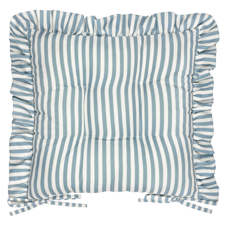 Millie Ruffle 2 Pack 40x40 Seat Pads Blue - image 3