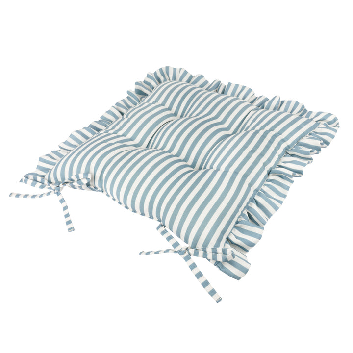 Millie Ruffle 2 Pack 40x40 Seat Pads Blue - image 4