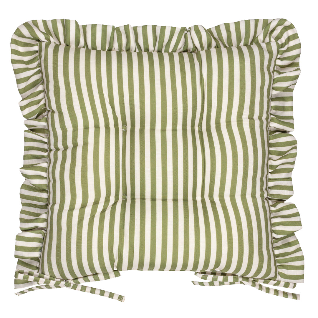 Millie Ruffle 2 Pack 40x40 Seat Pads Green - image 3