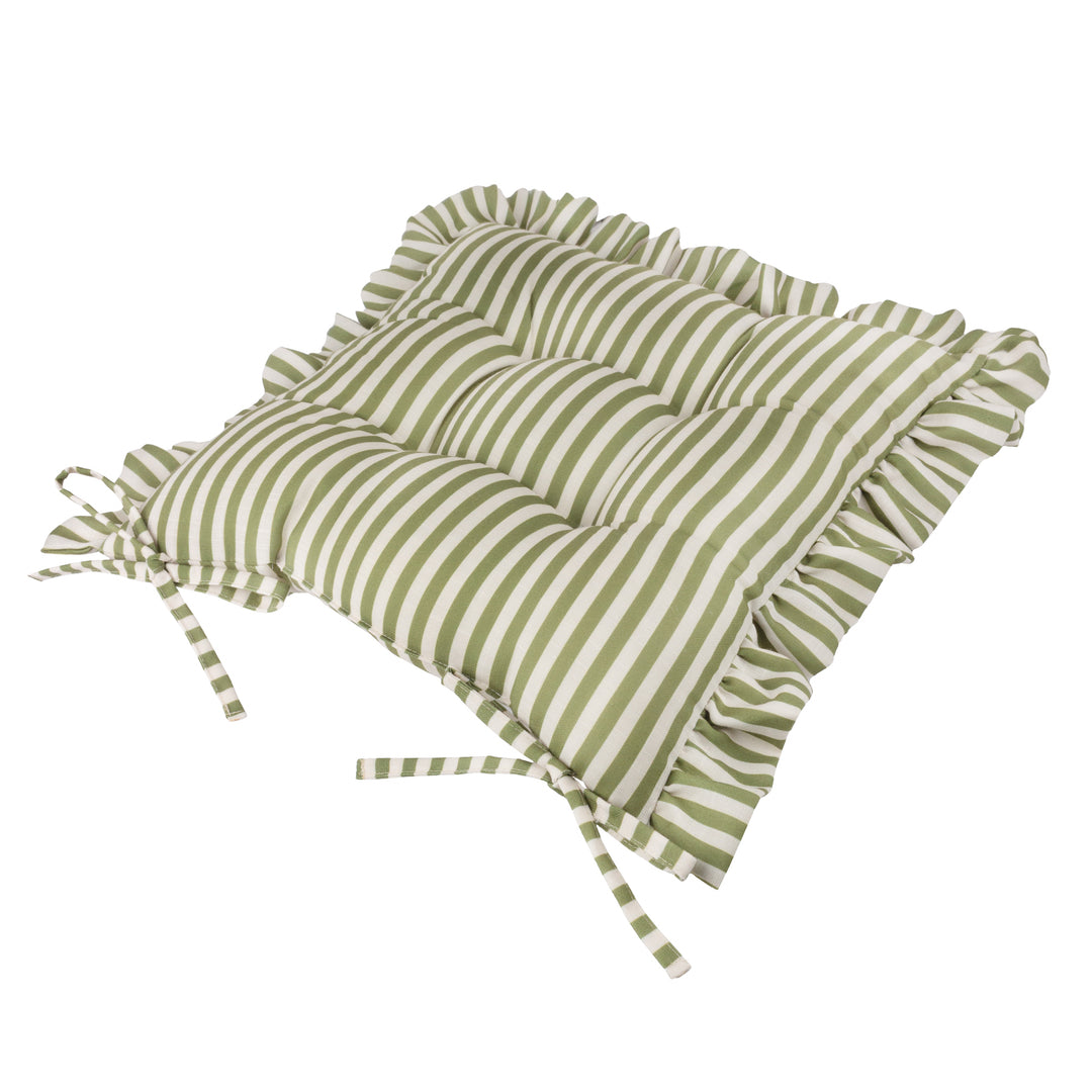Millie Ruffle 2 Pack 40x40 Seat Pads Green - image 4