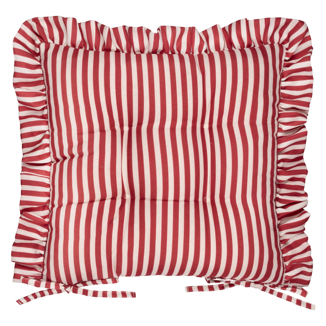 Millie Ruffle 2 Pack 40x40 Seat Pads Red - image 3