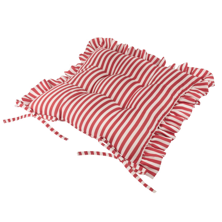 Millie Ruffle 2 Pack 40x40 Seat Pads Red - image 4
