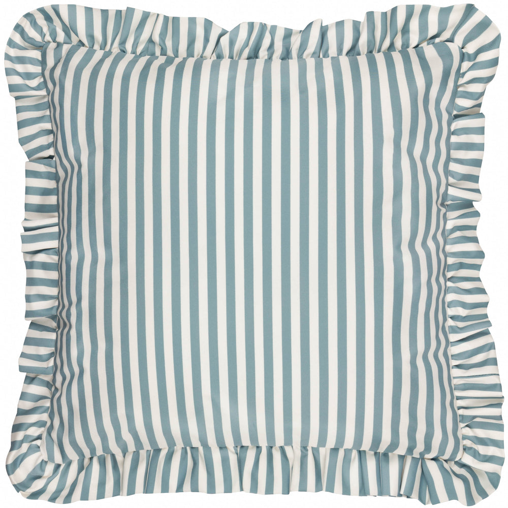 Millie Ruffle 50x50 Outdoor Cushion Case Duck Egg Blue - image 2