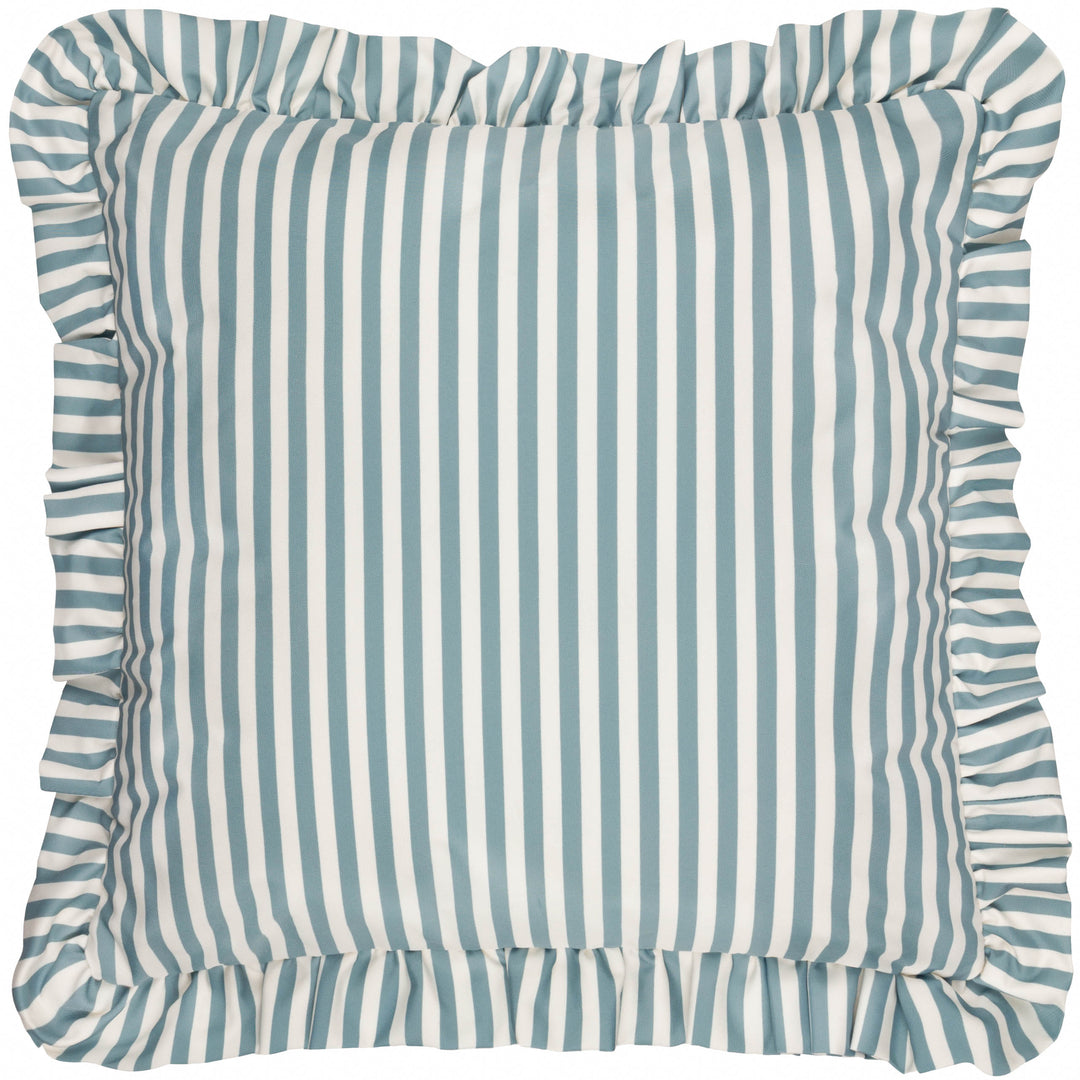 Millie Ruffle 50x50 Outdoor Cushion Case Duck Egg Blue - image 2
