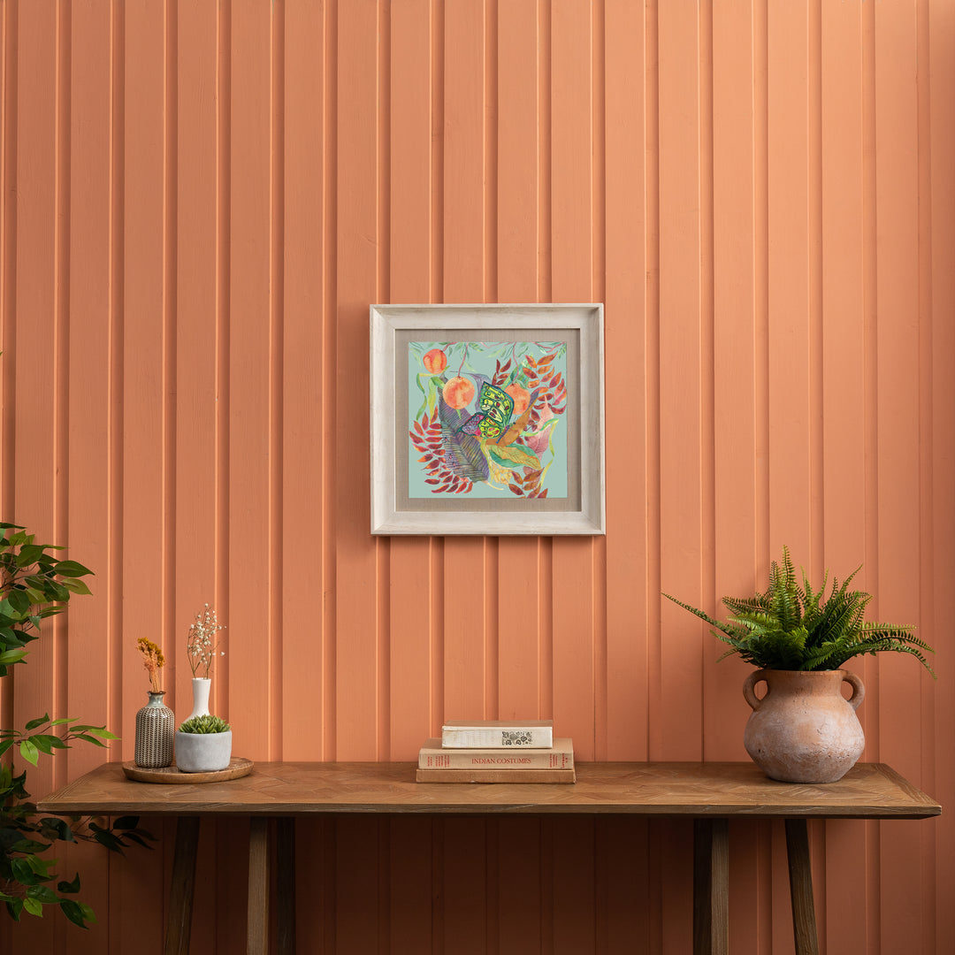 FRAME BIRCH MIRABELLA BUTTERFLY ROBINS EGG 46X46