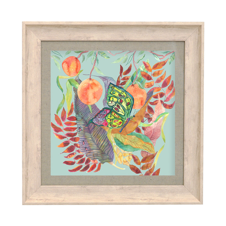 FRAME BIRCH MIRABELLA BUTTERFLY ROBINS EGG 46X46