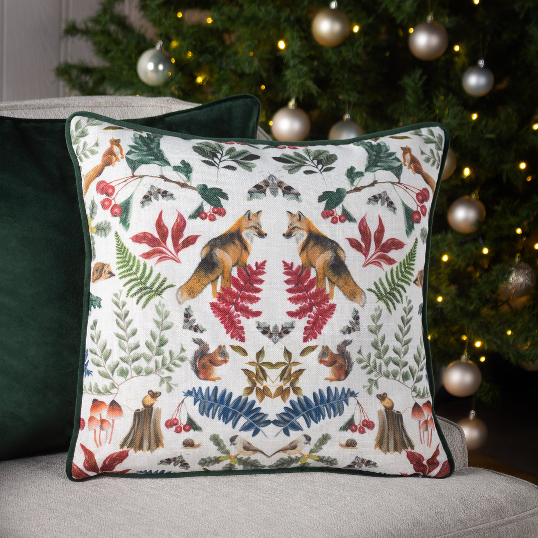 MIRRORED FOX 43X43 CUSHION CASE BOTTLE