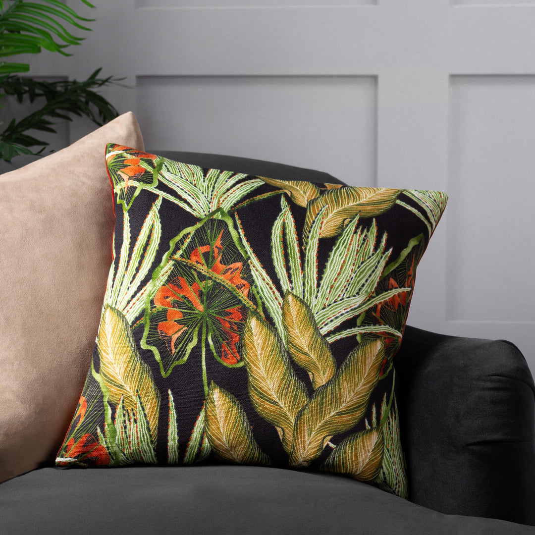 MOGORI ABSTRACT LEAVES 43X43 CUSHION CASE SUNSET