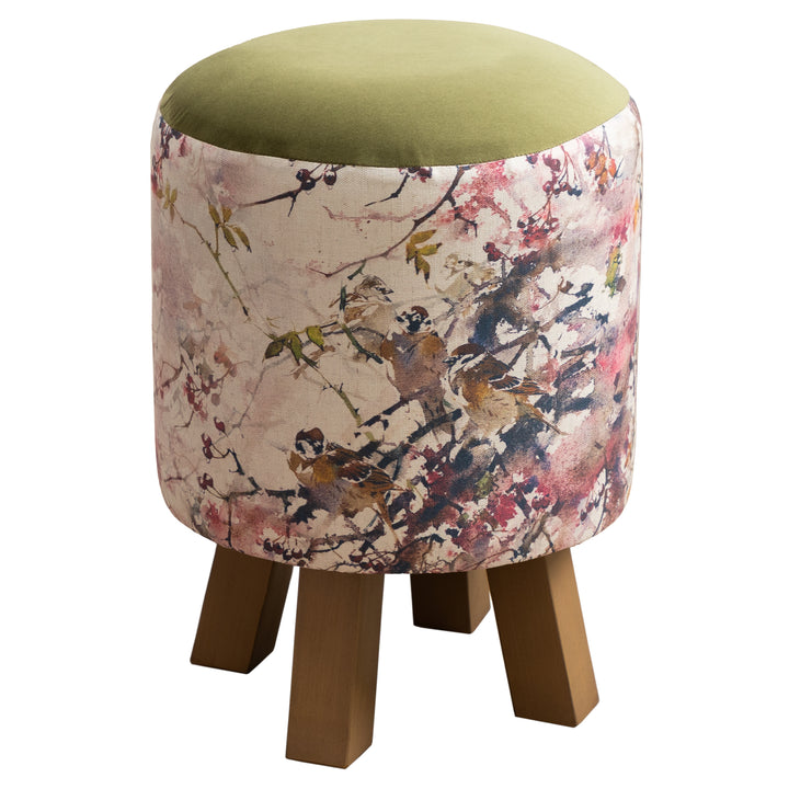 MONTY FOOTSTOOL BRUSHWOOD BLOSSOM