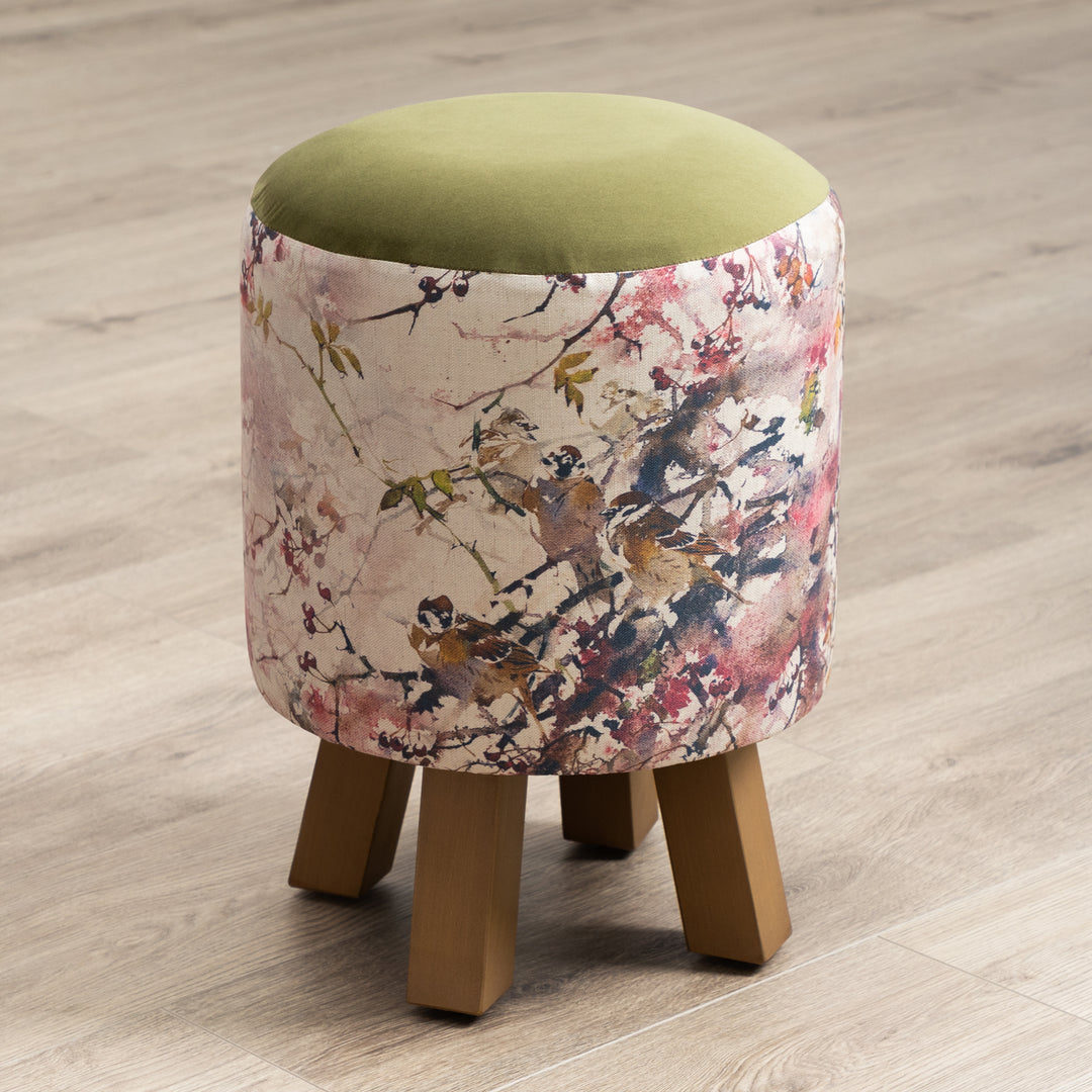 MONTY FOOTSTOOL BRUSHWOOD BLOSSOM