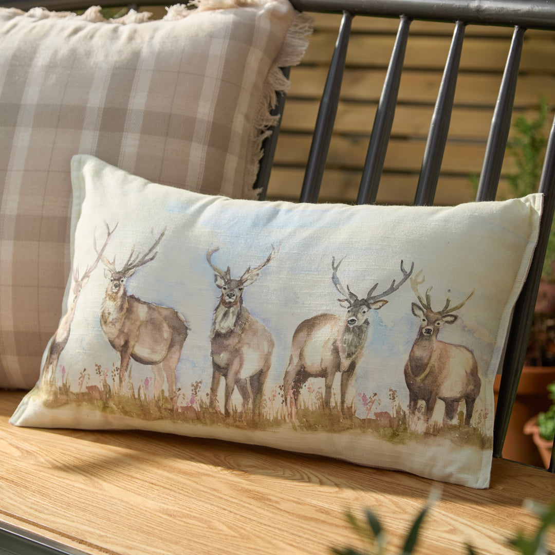 Moorland Stag 30x50 Outdoor Cushion Case Nut