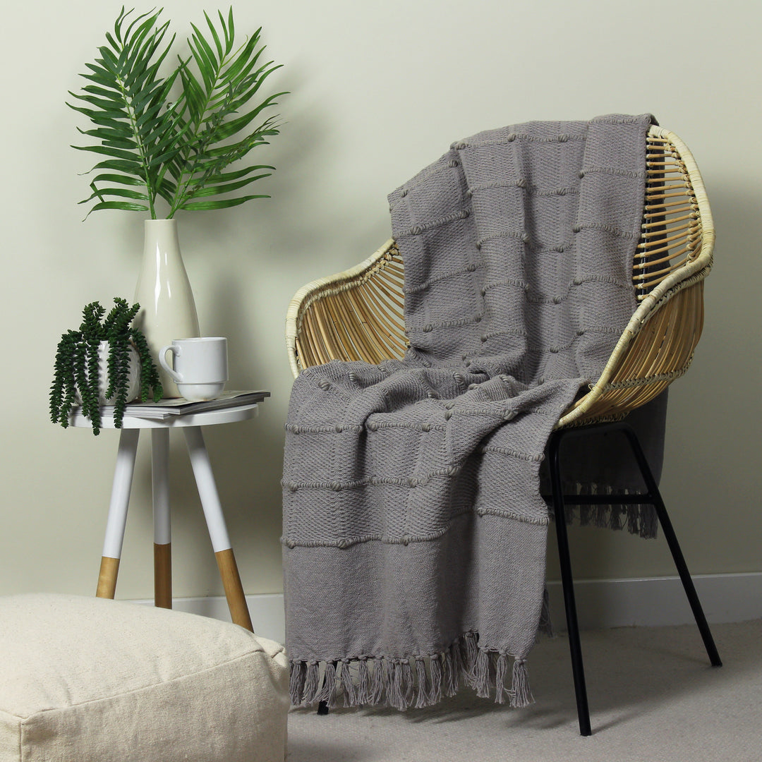 Motti 130x180 Throw Grey - image 3