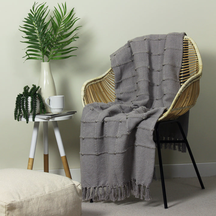 Motti 130x180 Throw Grey - image 3