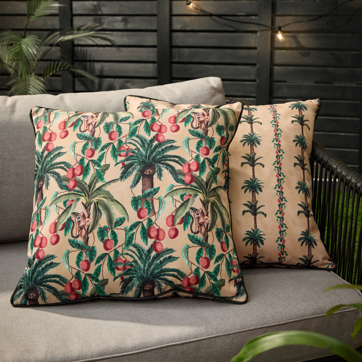 Monkey Palm Stripe 45x45 Outdoor Cushion Case Papyrus - image 6