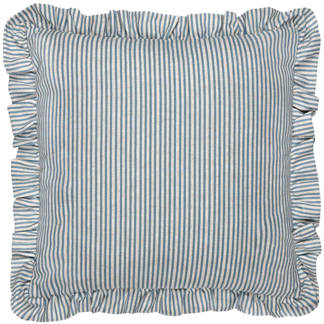 MARTHA RUFFLE 50X50 CUSHION CASE BLUE
