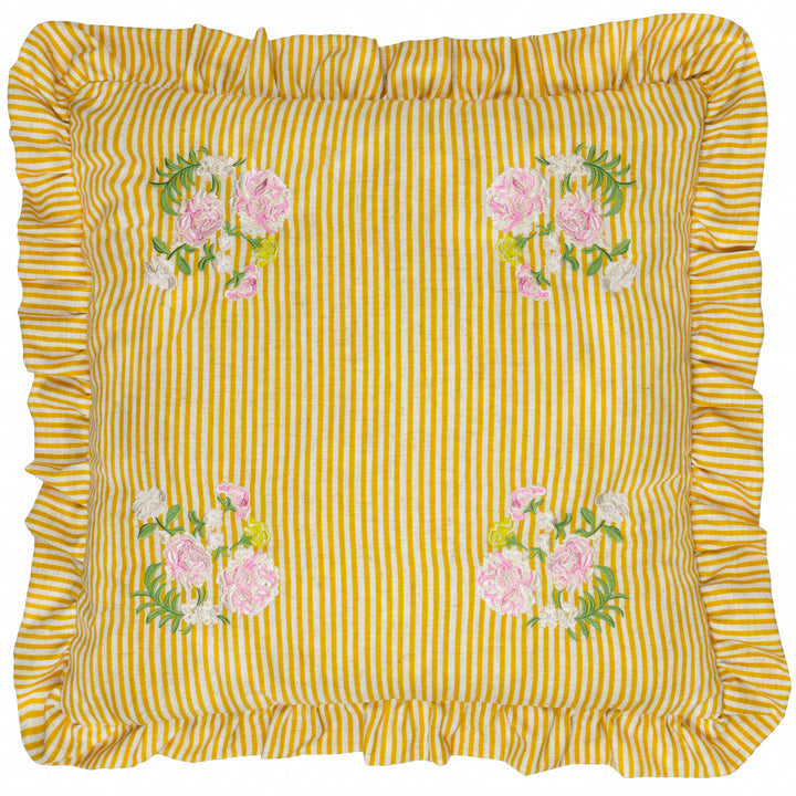MARTHA RUFFLE 50X50 CUSHION CASE YELLOW