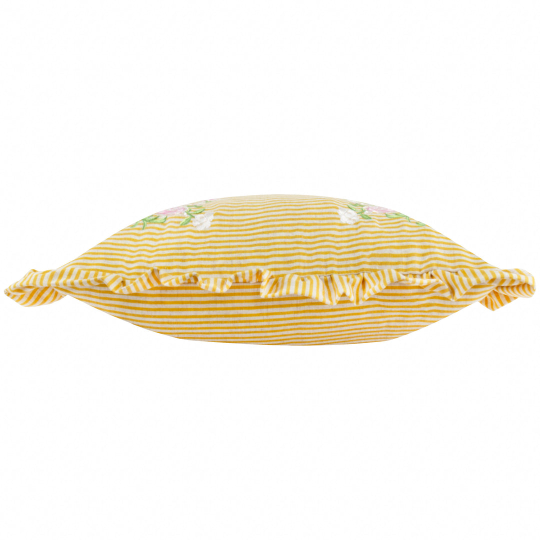 MARTHA RUFFLE 50X50 CUSHION CASE YELLOW