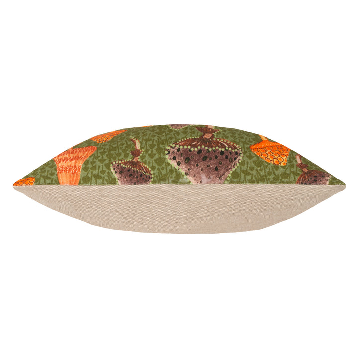 MUSHROOM FIELDS 45X45 CUSHION CASE GREEN
